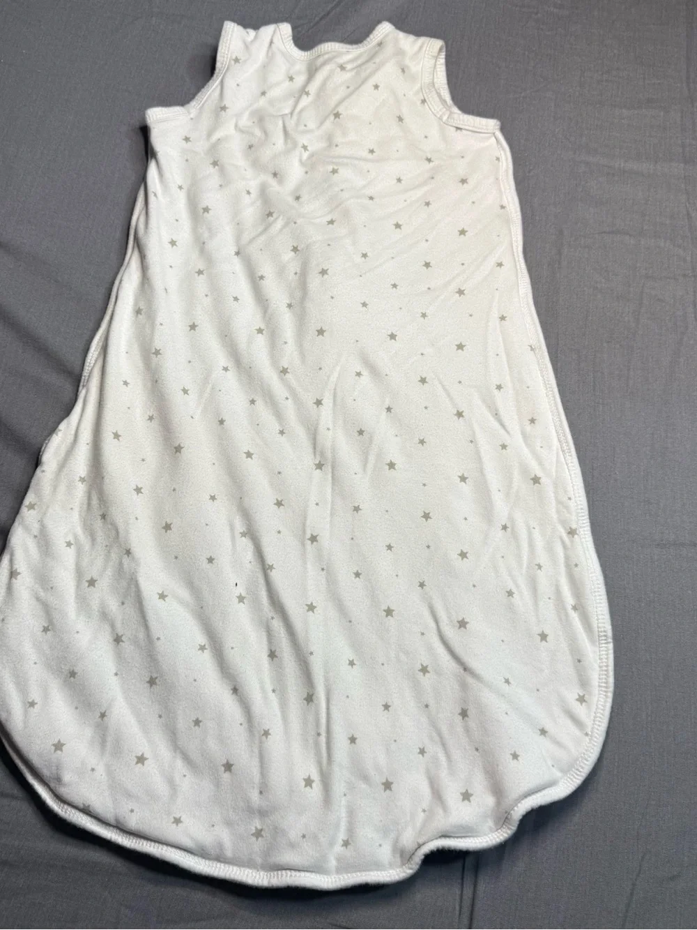 Dreamland baby weighted Sleep Sack in White with Gray Star Accents